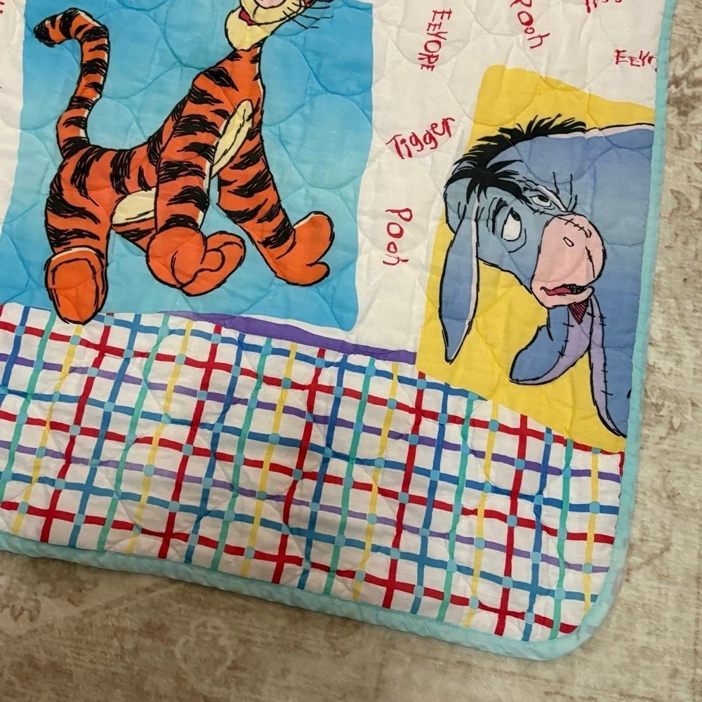 Vintage Late 1990's Disney Winnie The Pooh Baby Blanket